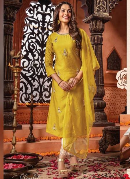 Yellow Colour Ghunghat New Latest Designer Ethnic Wear Salwar Suit Collection 2551